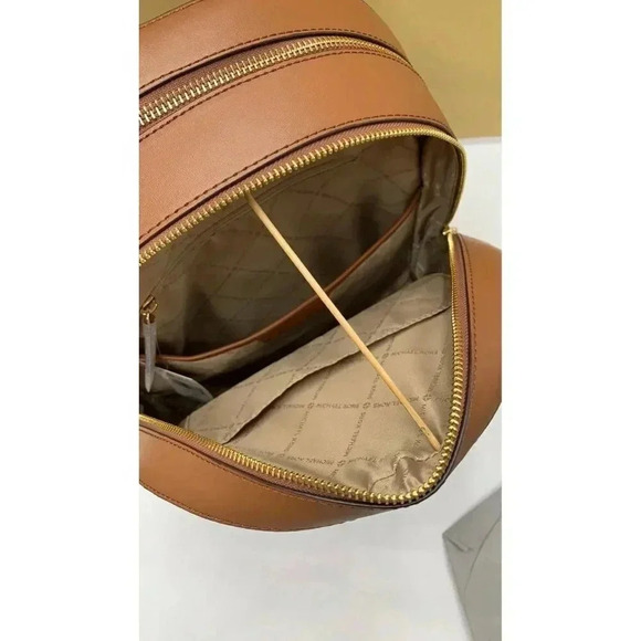 MICHAEL KORS JET SET GIRLS LARGE ZIP JAYCEE BACKPACK - BROWN MULTI - Picture 7 of 11